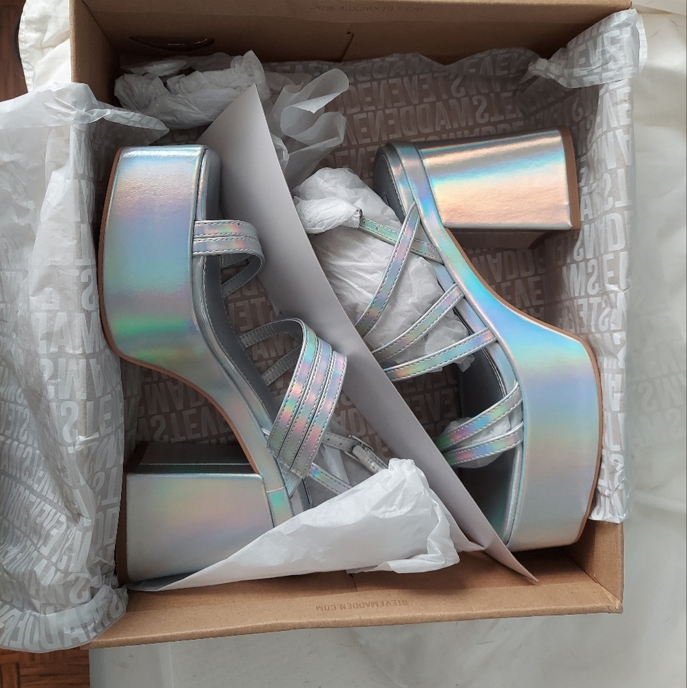 Steve Madden Iridescent Bossy Heeled Sandal